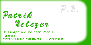 patrik melczer business card